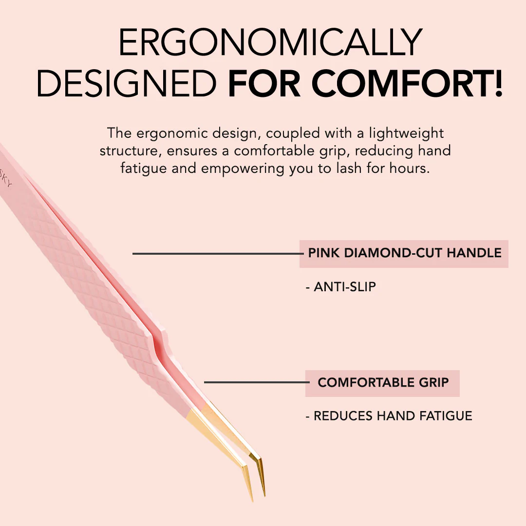 45° Angle Fiber Grip Tweezer - Image 4