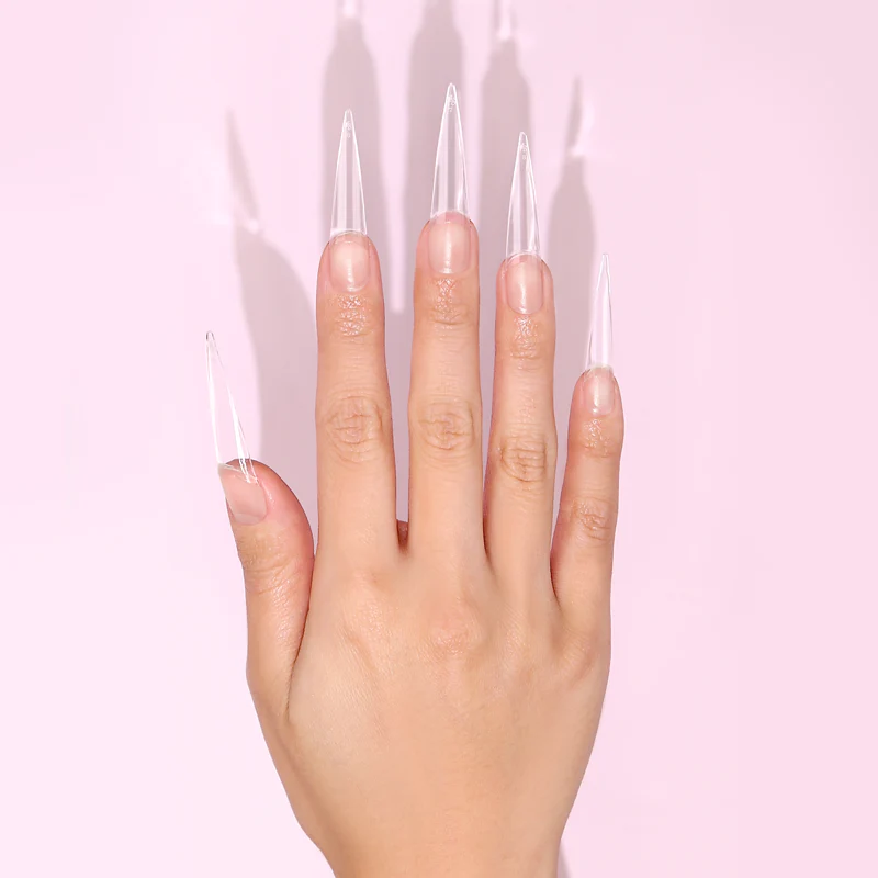 Stiletto Nail Tips XXL - Clear - Image 3
