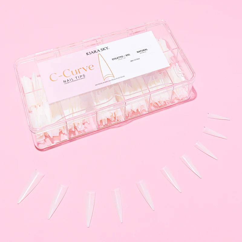 Stiletto Nail Tips XXL - Natural - Image 3