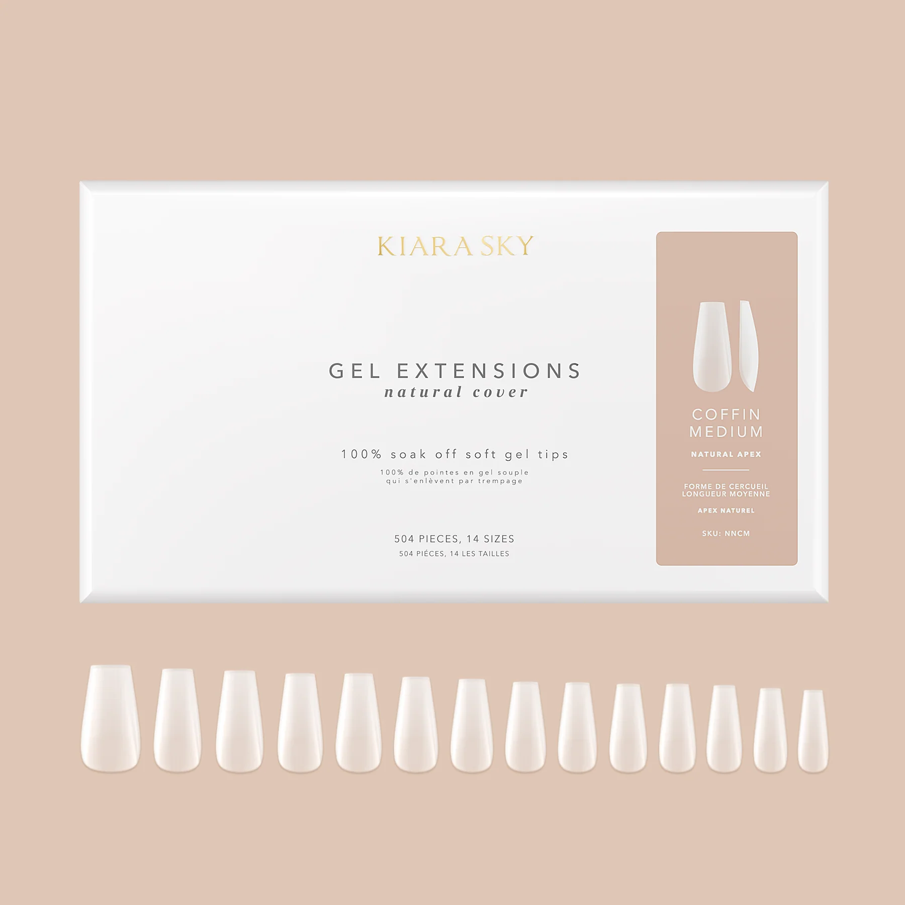 Coffin Medium | Natural Gel Extensions