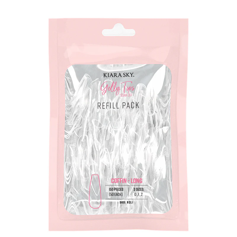 Gelly Tips Refill Pack - Coffin Long
