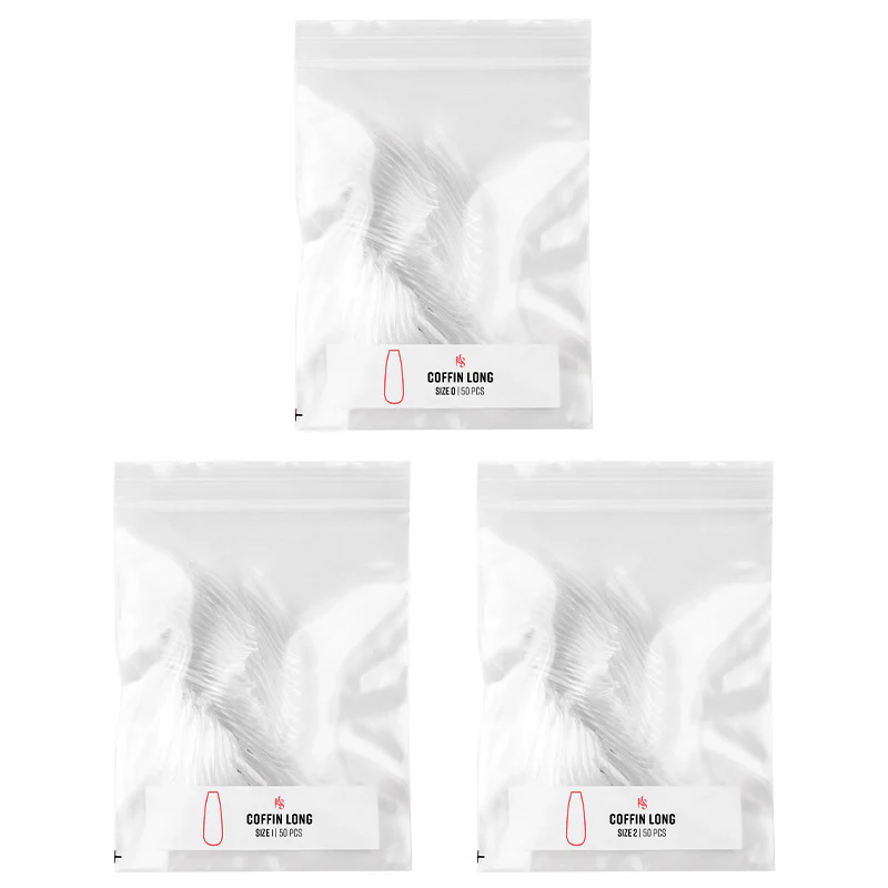 Gelly Tips Refill Pack - Coffin Long - Image 2