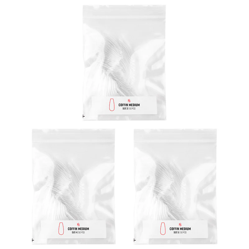 Gelly Tips Refill Pack - Coffin Medium - Image 4