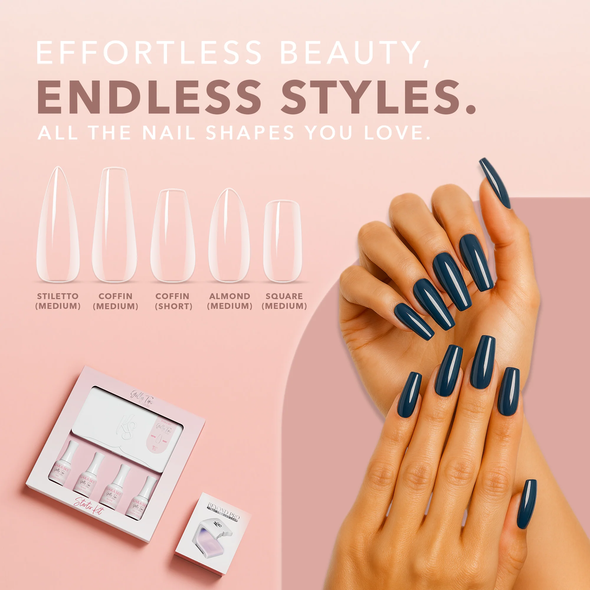 GELLY TIPS STARTER KIT - Coffin Long - Image 7
