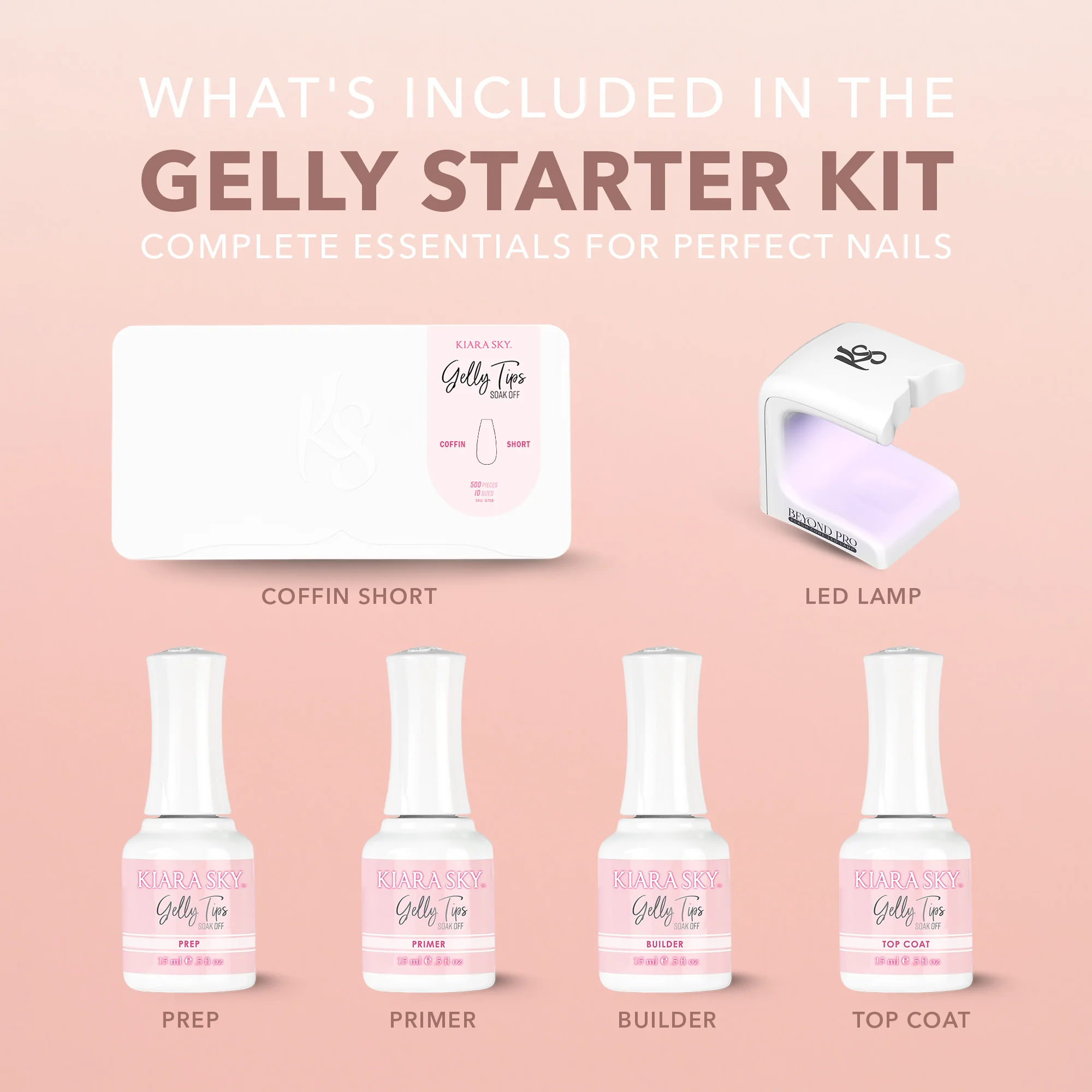 GELLY TIPS STARTER KIT - Coffin Short - Image 4