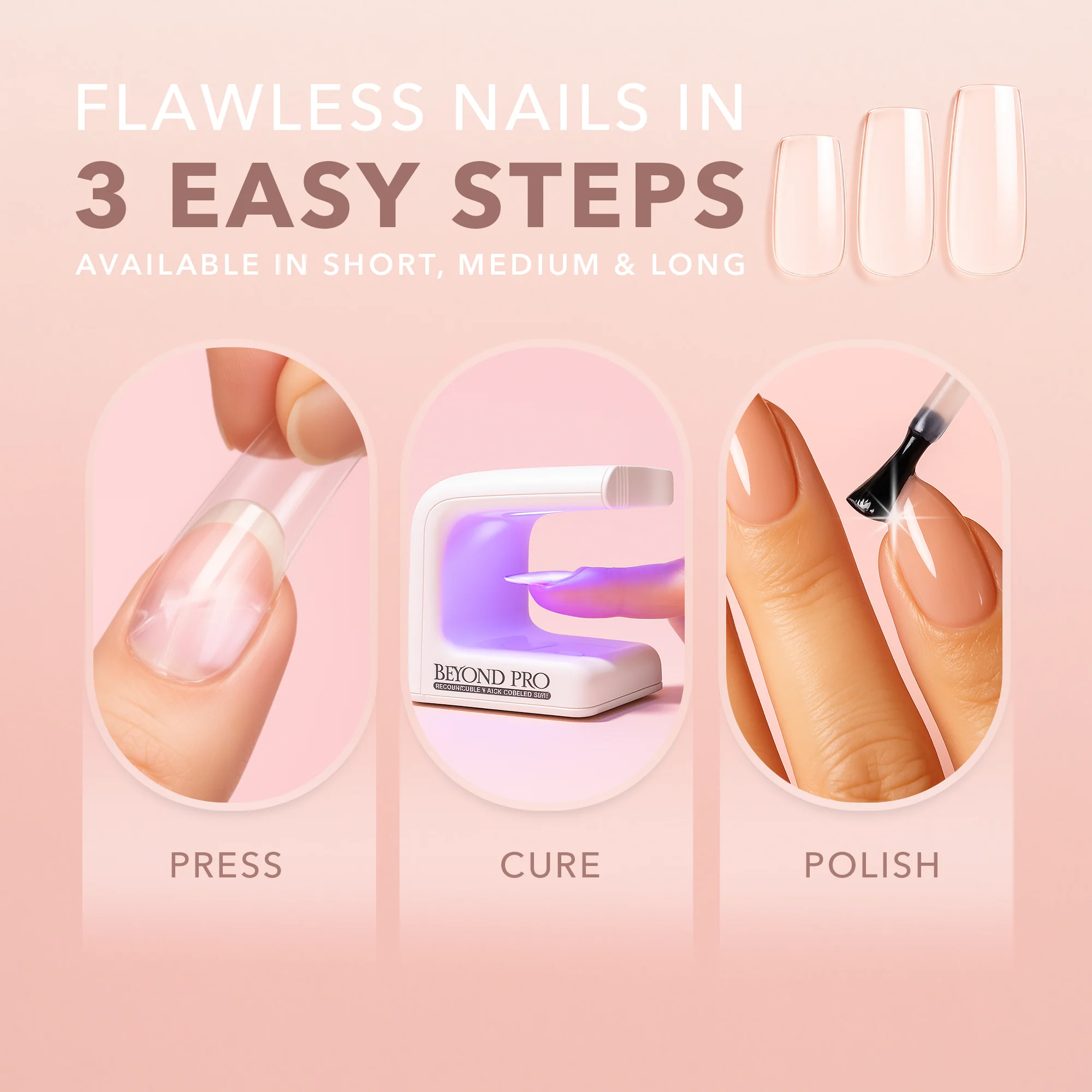 GELLY TIPS STARTER KIT - Coffin Short - Image 5