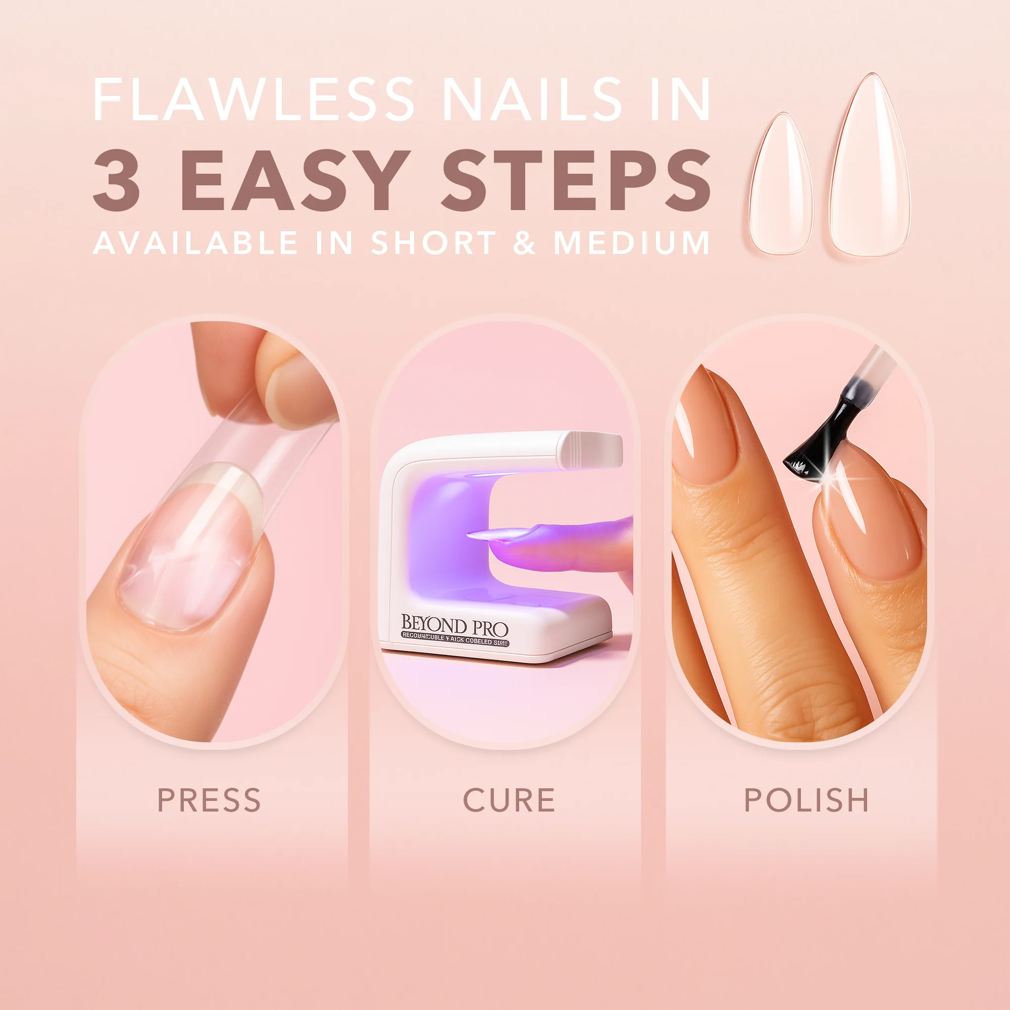 GELLY TIPS STARTER KIT - Stiletto Medium - Image 6