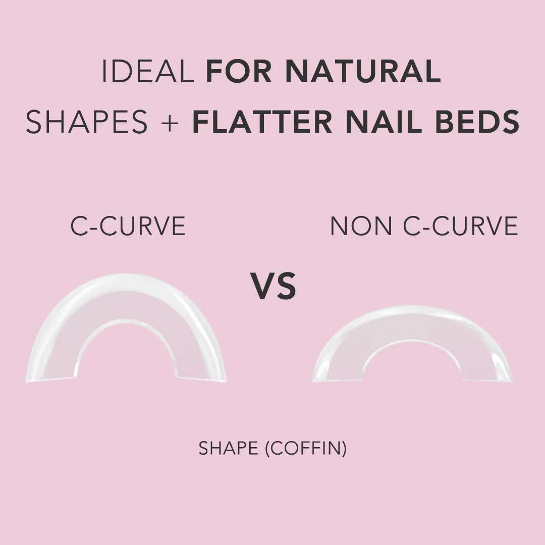 Non C-Curve Nail Tips XXL - Coffin Clear - Image 3
