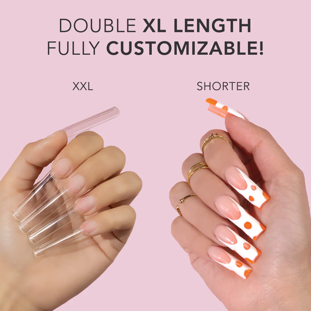 Non C-Curve Nail Tips XXL - Coffin Natural - Image 5