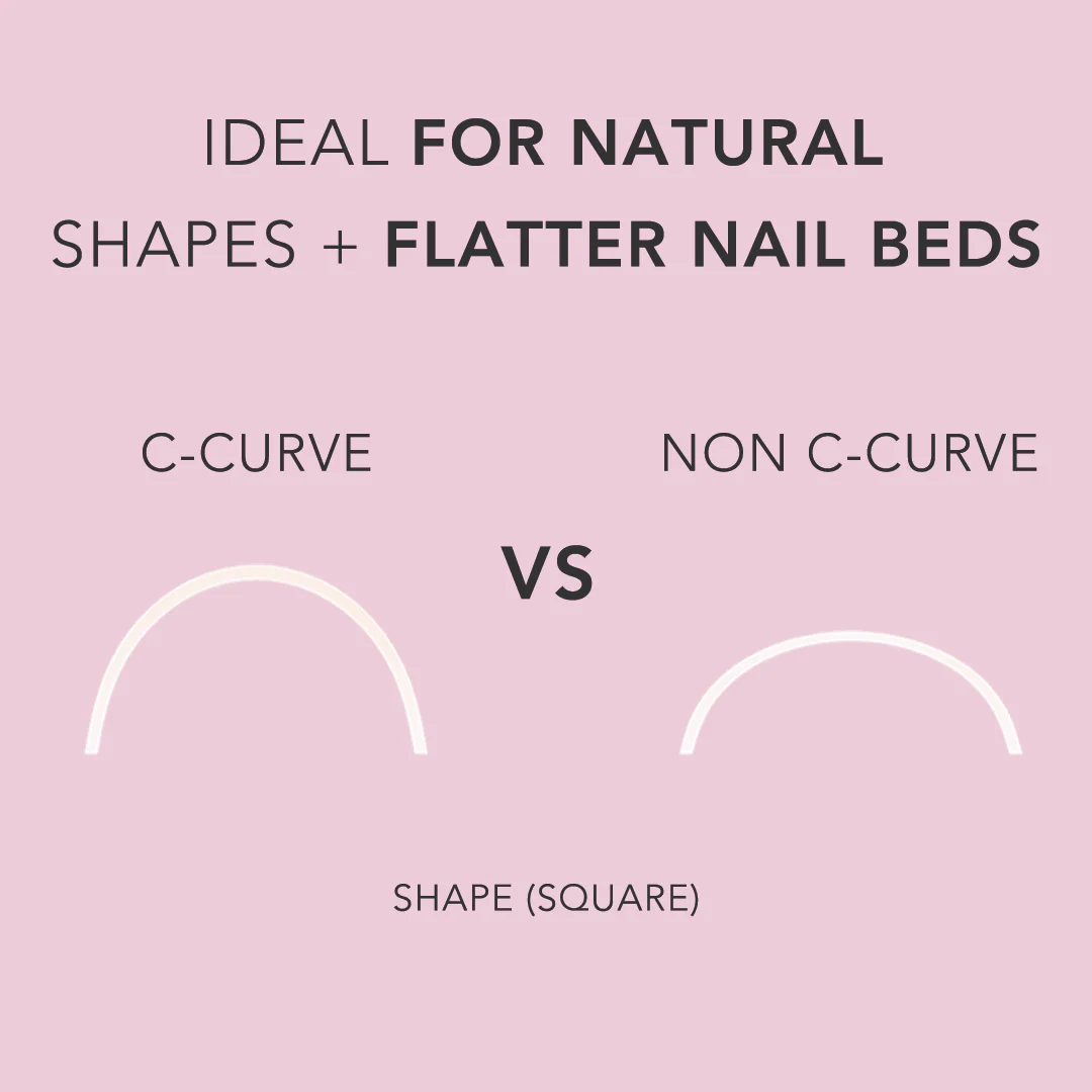 Non C-Curve Nail Tips XXL - Square Natural - Image 3