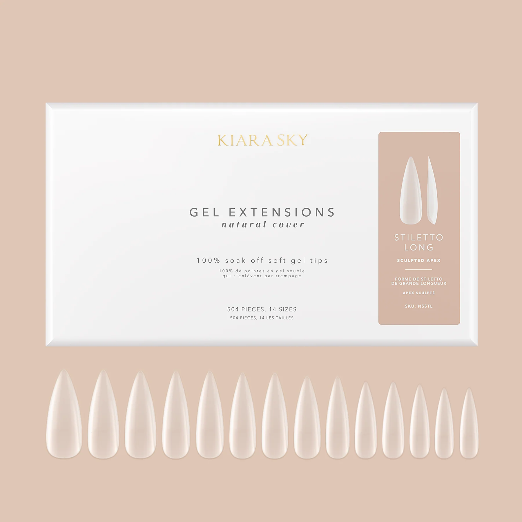 Stiletto Long | Natural Gel Extensions